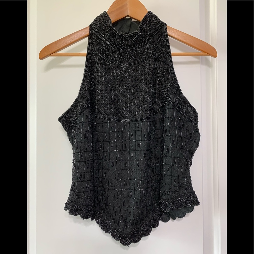 Formal Black Beads and Silk